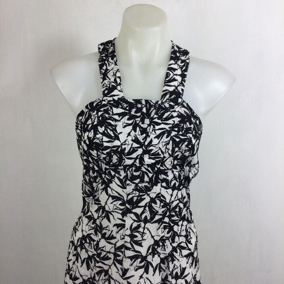 Yigal Azrouel Womens Floral Leafy Print Cocktail Halter Sheath Dress - Picture 2 of 8